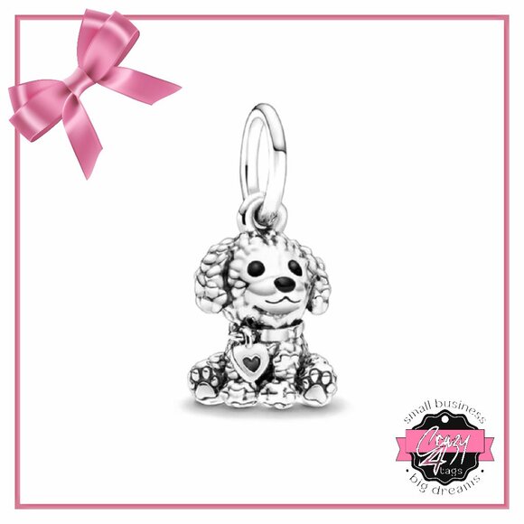 Poodle Puppy Dog Charm (CHARM ONLY) - Picture 1 of 7